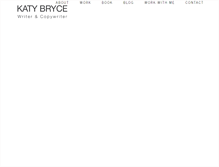 Tablet Screenshot of katybryce.com